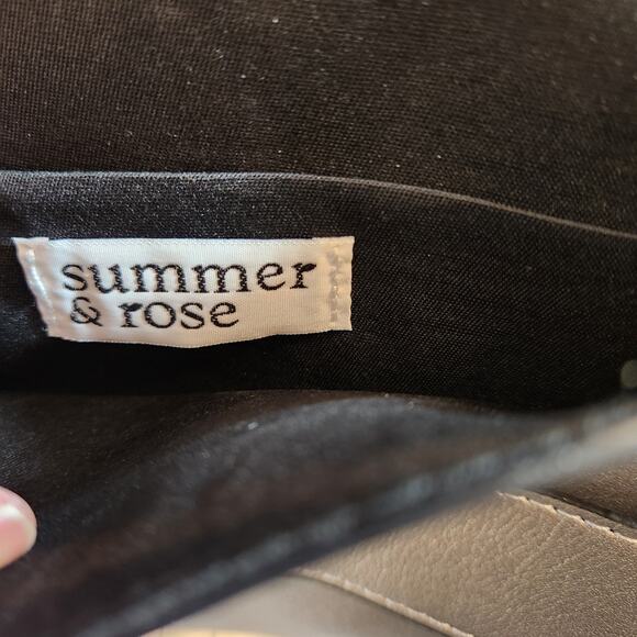 SUMMER & ROSE Celine Gold Silver Metallic Convertible Envelope Bag FLAWED - Picture 5 of 11